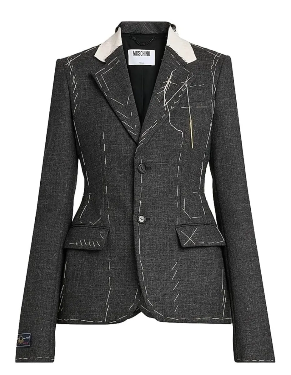 Topstitched Wool Jacket